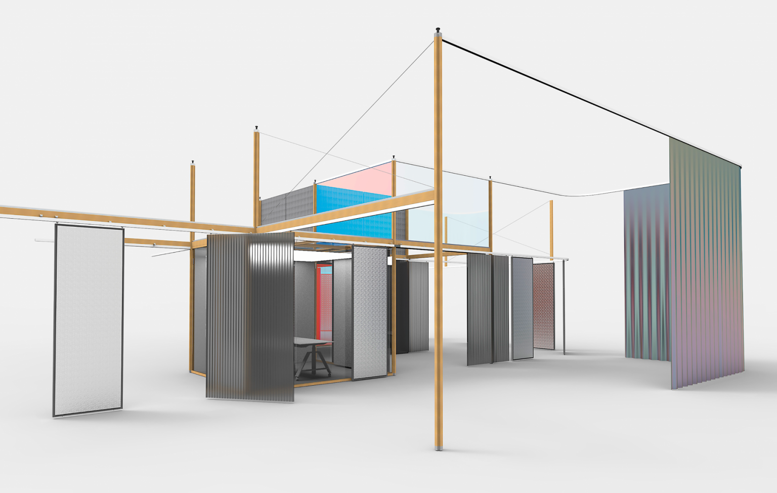 Render multistructure und flomo wall +